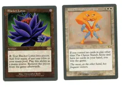 1x mtg Blacker Lotus Unglued and The Cheese Stands Alone Ex Magic the Gathering - Image 1