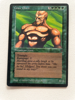 Magic the Gathering MTG - Craw Giant - Legends - Uncommon - Image 1