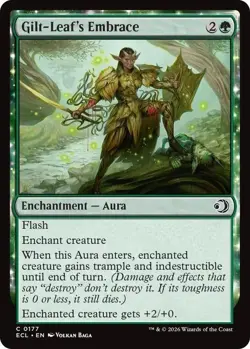 MtG Gilt-Leaf's Embrace C 0177 Lorwyn Eclipsed Common Foil - Image 1