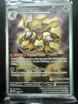 Mega Evolution Alakazam 009 and Riolu 010 Black Star Pokemon Center stamp SEALED - Image 3
