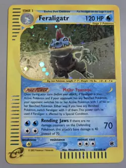 Pokemon Expedition # 12/165 Holo Feraligatr (E-reader) ""not played"" - Image 1