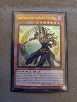 *** DARK MAGICIAN THE MAGICIAN OF BLACK MAGIC *** ULTRA RARE INFO-EN006 YUGIOH! - Image 1