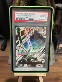 2025 One Piece OP12 EN Alternate Art #037 Dead Man's Game PSA 10 GEM MINT - Image 1