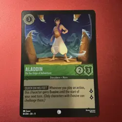 Disney Lorcana Winterspell COLDFOIL #81/204 Aladdin On The Edge Of Adventure NM - Image 1