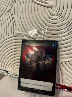 Riftbound “Fist Bump” Buff Double Sided Promo Card (LIMITED EXCLUSIVE) - Image 1