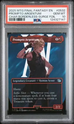 Prompto Argentum (Borderless Surge Foil) - #532 - Final Fantasy - PSA 10 - Image 2