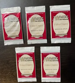 FIVE - Magic the Gathering FALLEN EMPIRES Booster Pack Factory Sealed MTG - Image 1