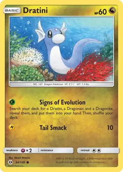 Dratini SM Base Set 94/149 NM English Pokemon Card - Image 1