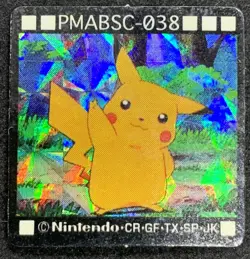 Pikachu 038 Pokemon GB Pocket Mini Card Anime 1inch Japanese Nintendo Rare - Image 1