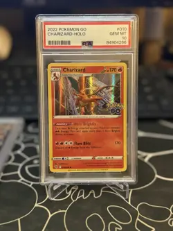 2022 POKEMON SWORD & SHIELD GO #010/078 CHARIZARD HOLO PSA 10 - Image 1