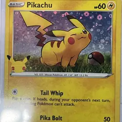 Pokemon TCG Pikachu 25th Anniversary SWSH039 Holo Promo General Mills - Image 2