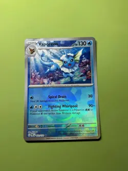 Pokemon TCG Vaporeon Poke Ball Pattern Holo 022/131 Sv: Prismatic Evolutions - Image 1