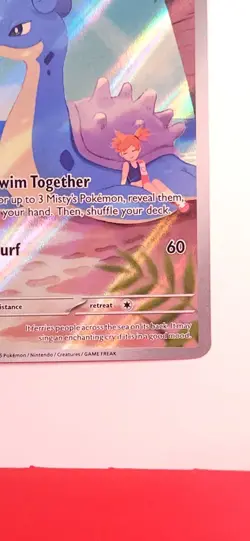 Pokemon TCG Misty's Lapras Destined Rivals 194/182 Illustration Rare Near Mint - Image 3