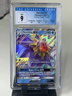 2019 Pokemon S&M Hidden Fates #14 Starmie GX Star Stream PSA 9 - Image 1