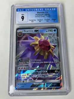 2019 Pokemon S&M Hidden Fates #14 Starmie GX Star Stream PSA 9 - Image 2