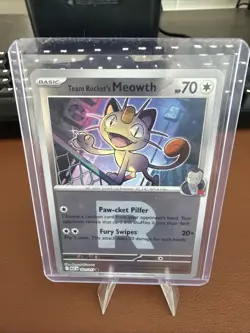 Pokemon TCG Ascended Heroes 161/217 Team Rocket’s Meowth Rocket Reverse Holo - Image 1