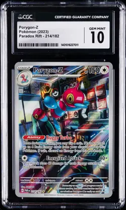 2023 POKEMON PARADOX RIFT #214 PORYGON-Z CGC 10 GEM MINT - Image 1