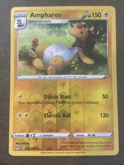 Ampharos 057/189 Swsh03: Darkness Ablaze Reverse Holo Pokemon TCG LP - Image 1