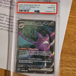 Pokemon TCG Team Rocket's Crobat ex 217/182 Destined Rivals Ultra Rare Holo PSA… - Image 1