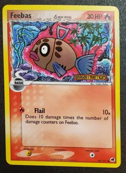 Feebas Stamped EX Dragon Frontiers Holo Card 49/101 Pokemon TCG 2006 - Image 2