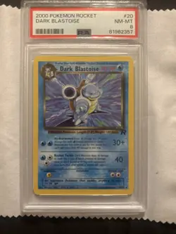 PSA 8 Dark Blastoise 20/82 Team Rocket 2000 Pokemon Card NM-MT Non Holo Vintage - Image 2