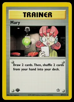 Pokemon Card - Mary Neo Genesis 87/111 Rare 1st Edition - Image 1