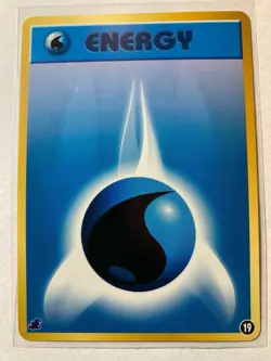 Pokemon Card Water Energy 19 Totodile Half Deck Neo Intro Pack NM - Image 1