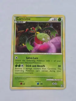 Carnivine Rare - HGSS Triumphant 16/102 2010 LP+ Pokemon Card - Image 1