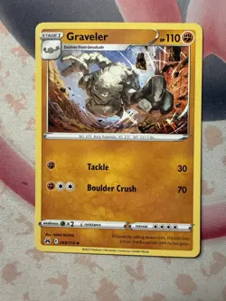Graveler Uncommon Crown Zenith 068/159 NM English Pokemon Card - Image 1