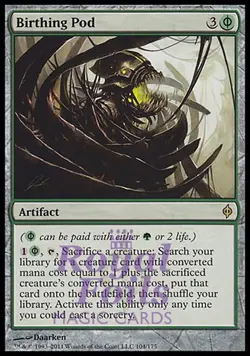 Birthing Pod 1x FOIL NPH MTG New Phyrexia Rare NM- green artifact - Image 1