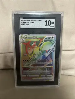 Pokemon 2022 Brilliant Stars Arceus Vstar SGC 10 Gem Mint #176/172 💎 - Image 1