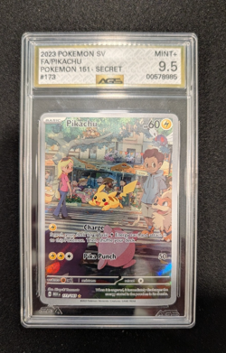 2023 POKEMON EN-151 ILLUSTRATION RARE #173 PIKACHU AGS 9.5 - Image 1