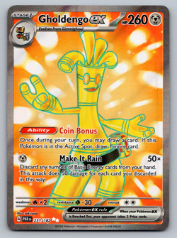 Gholdengo ex Pokemon Paradox Rift 231/182 Full Art Ultra Rare NM - Image 1