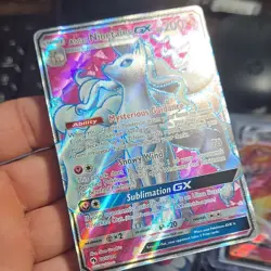 Pokemon TCG Alolan Ninetales GX 205/214 SM-Lost Thunder Ultra Rare Full Art Holo - Image 2