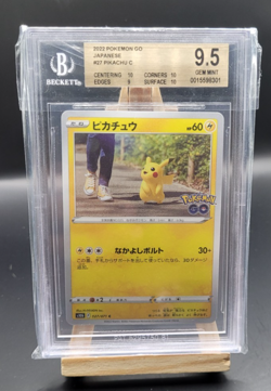 Pokemon TCG PIKACHU C 2022 Pokemon GO Japanese 27 BGS 9.5 GEM MINT - Image 1