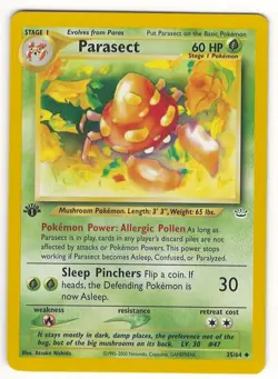 1ST EDITION POKEMON PARASECT 35/64 NEO REVELATION POKEMON UNCOMMON NRMINT-MINT - Image 1
