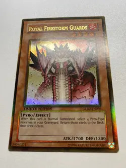 Yu-Gi-Oh! Royal Firestorm Guards Ultra Rare Limited Edition GLD2-EN030 HP - Image 1