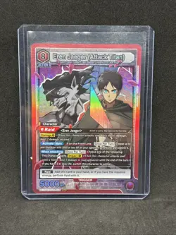 Eren Jaeger (Attack Titan) Foil Holo UE10BT/AOT-1-094 NM Union Arena Super Rare - Image 1