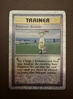 Pokemon Breeder 102/110 Legendary Collection 2002 Reverse Holo Pokemon Card TCG - Image 1