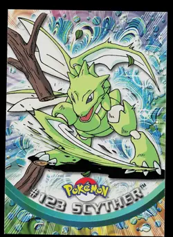 Pokemon Card - Scyther Topps TV Animation Edition 123 Blue Logo - Image 1