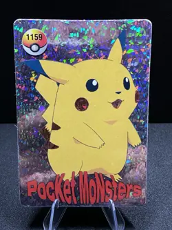 Pikachu #1159 | Pocket Monsters Pokemon Vintage Prism Vending Machine Card - Image 1