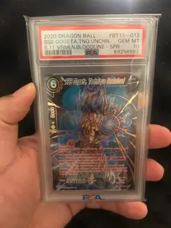 SSB Gogeta Technique Unchained BT11-012 SPR Dragon Ball Super Card PSA 10 - Image 1