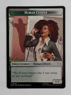 Magic The Gathering Copy/Human Citizen 2-sided 1/4 Marvel's Spider-Man - Image 2