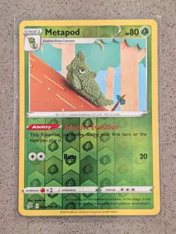 Metapod 002/192 Uncommon Rebel Clash Pokemon Reverse Holo NM - Image 1