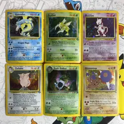 Pokemon TCG Vintage Holo Lot Of 6 Base Set (2), Neo, Jungle, Rocket, DMG Lot - Image 1