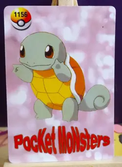 POKEMON POCKET MONSTERS VENDING PRISM STICKER 1156 SQUIRTLE - Image 3
