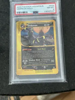 2003 Pokemon Umbreon Holo Foil Aquapolis H29/32 PSA 8 NM-MT - Image 2