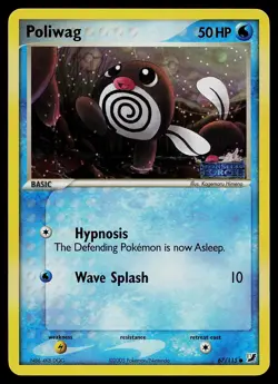 Pokemon Card - Poliwag Unseen Forces 67/115 Common Reverse Holo Stamped - Image 1
