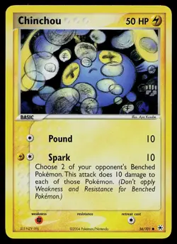 Pokemon Card - Chinchou Hidden Legends 56/101 Common Reverse Holo - Image 1