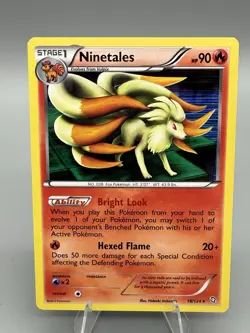 NINETALES 19/124 Dragons Exalted HOLO RARE Pokemon card NM Near Mint - Image 1
